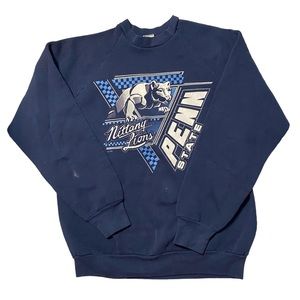 Vintage 90s Penn State Fruit of the Loom Nittany Lion Sweatshirt Sweater L